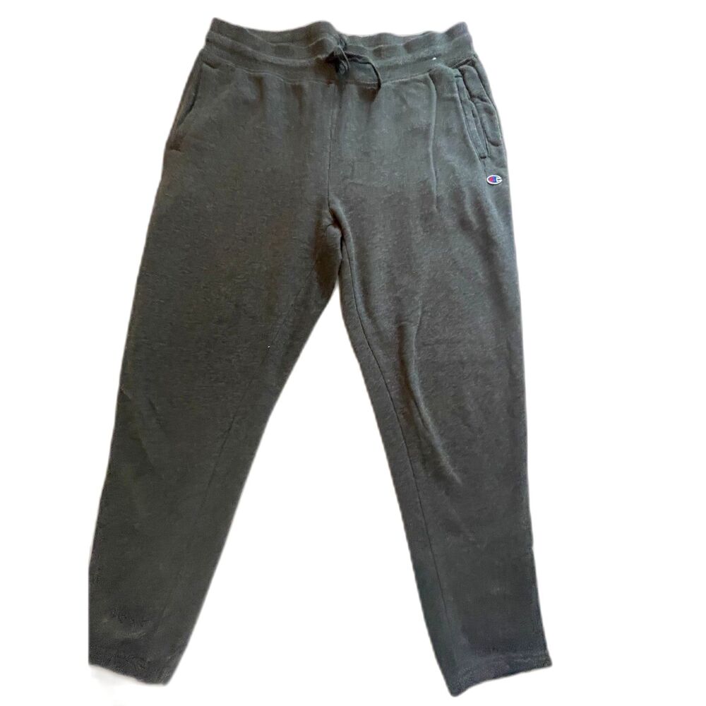 Champion Men's Jogger Sweatpants Fleece Active Black Gym Pants Pockets Size XL.